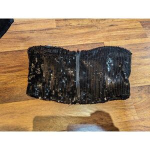 Say What!  Padded zippered tube top size medium *